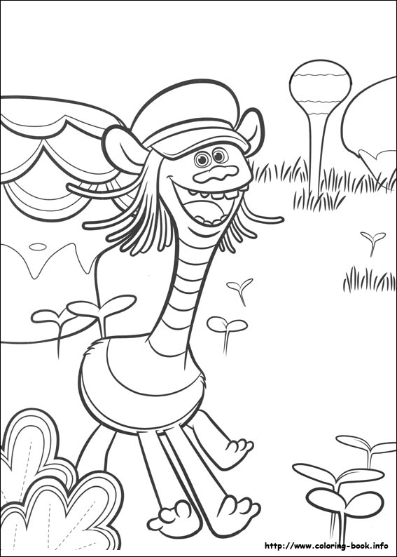 Trolls coloring picture