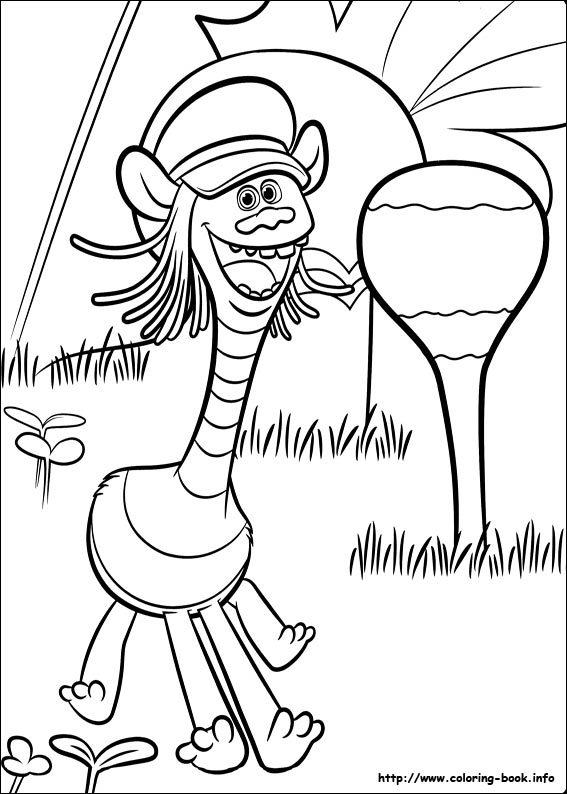 Trolls coloring picture