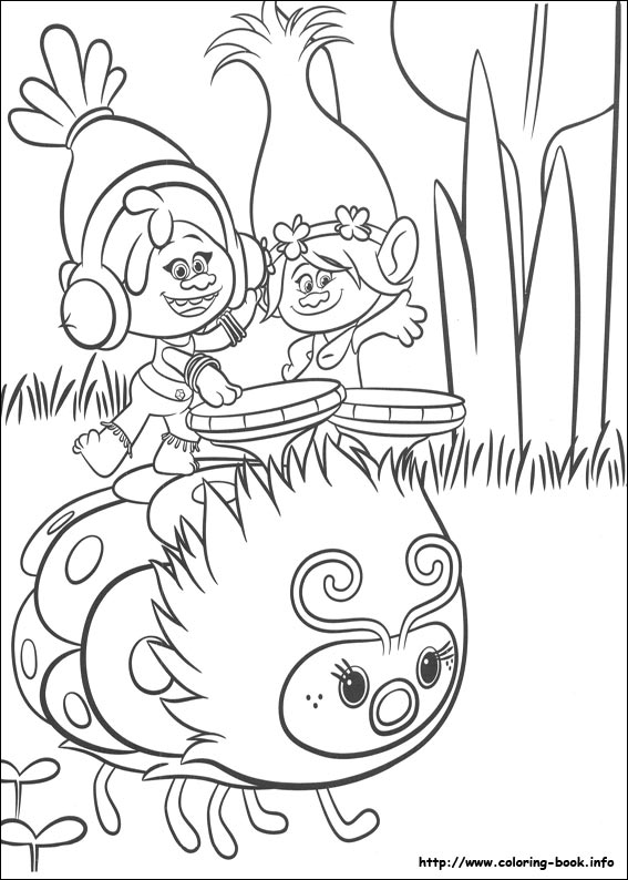 Trolls coloring picture