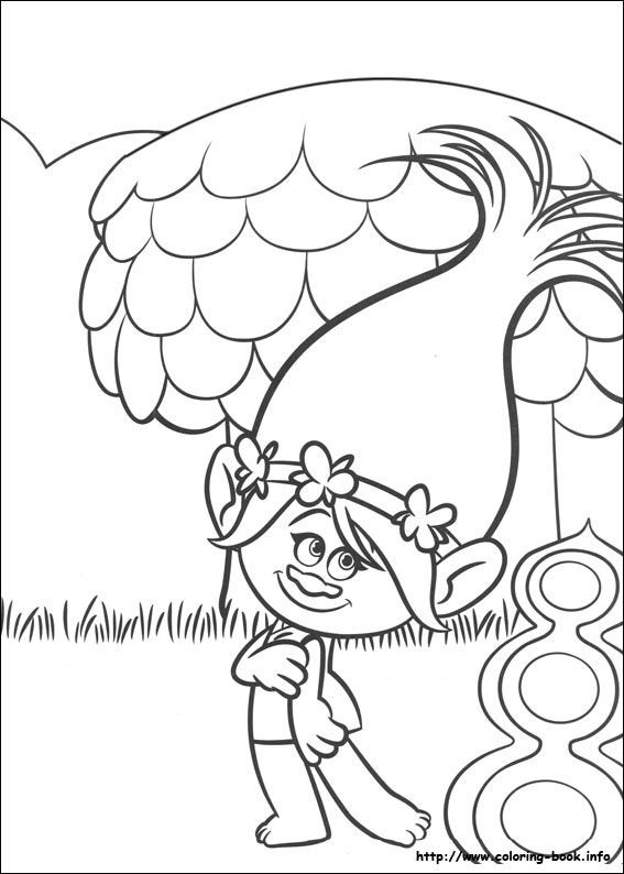 Trolls coloring picture