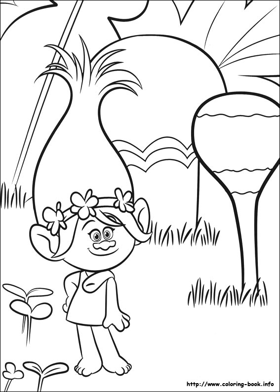 Trolls coloring picture