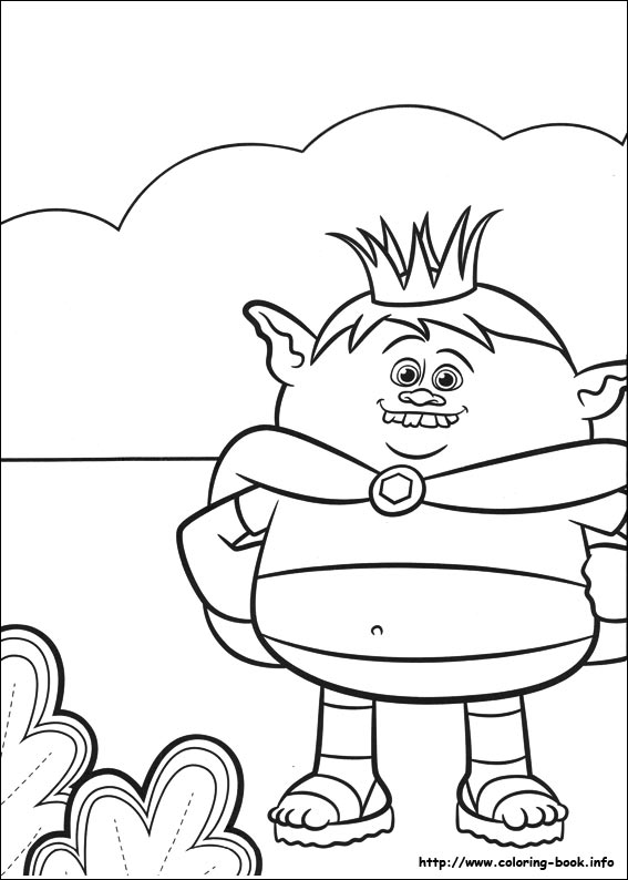Trolls coloring picture