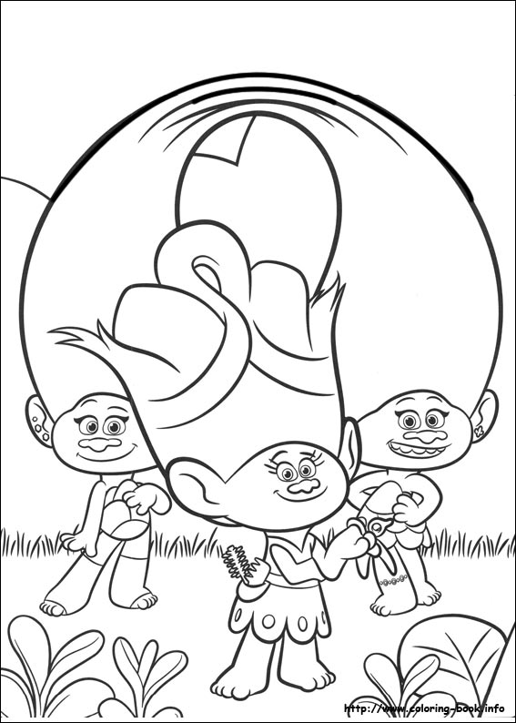 Trolls coloring picture