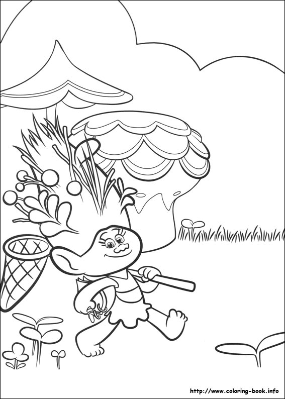 Trolls coloring picture