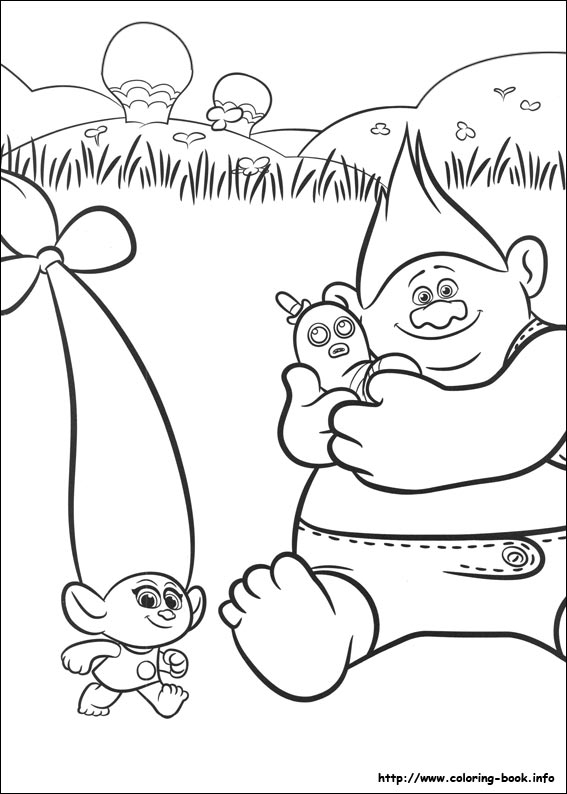 Trolls coloring picture