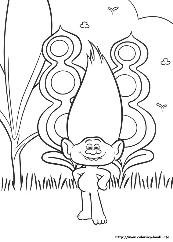 Trolls coloring picture