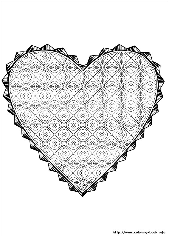 Valentine's Day coloring picture