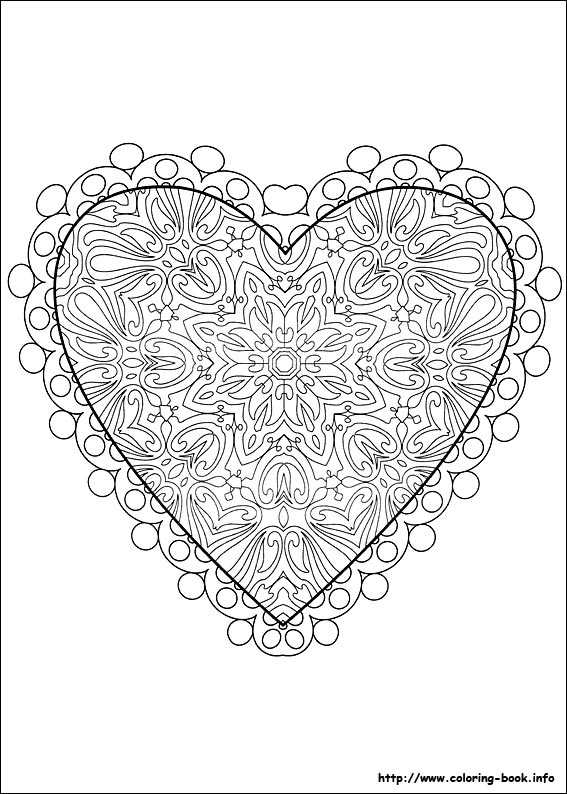 Valentine's Day coloring picture