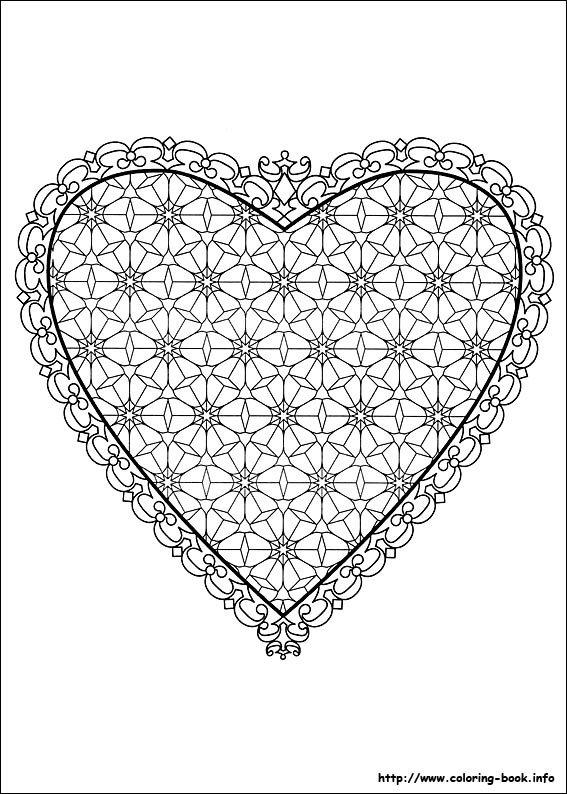 Valentine's Day coloring picture