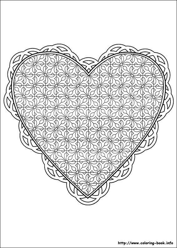 Valentine's Day coloring picture