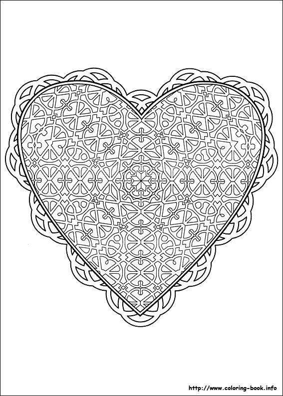 Valentine's Day coloring picture