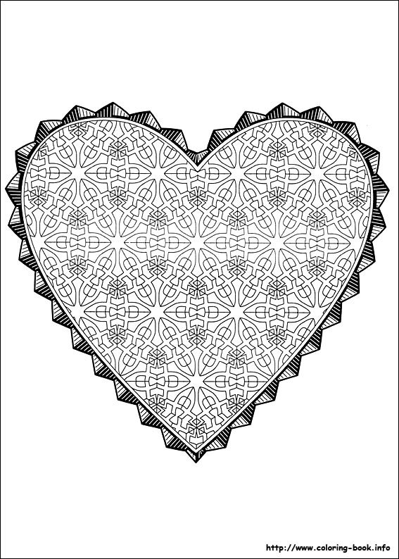 Valentine's Day coloring picture