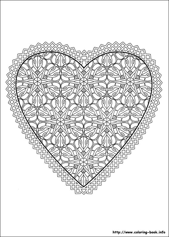 Valentine's Day coloring picture