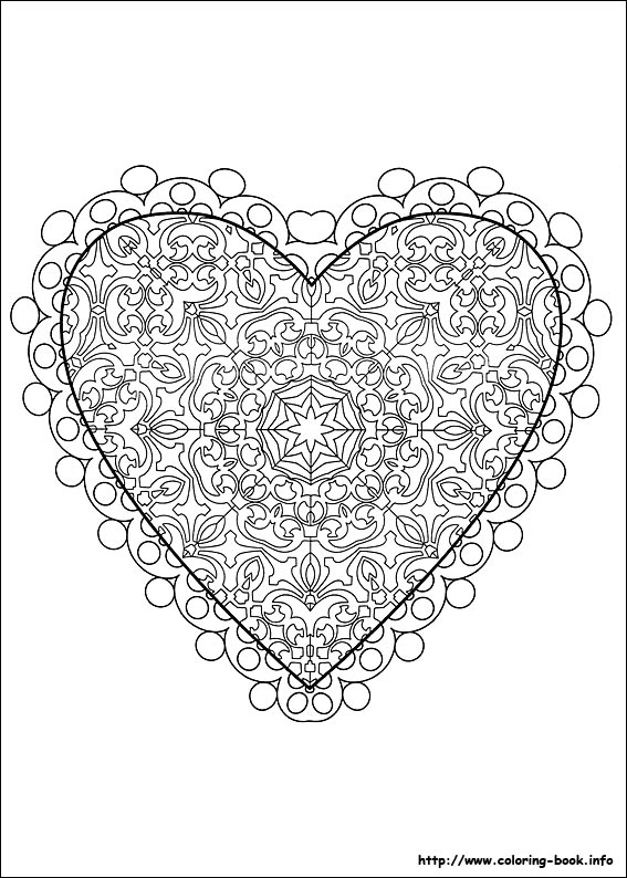 Valentine's Day coloring picture