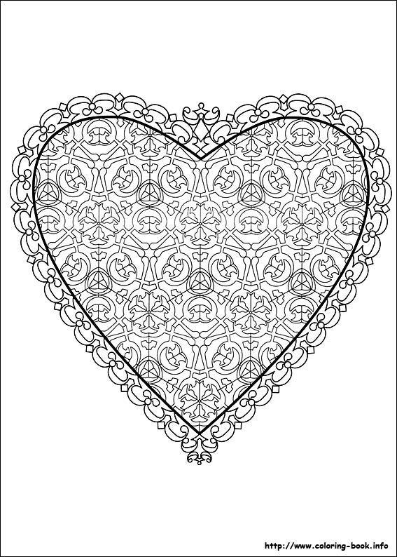 Valentine's Day coloring picture