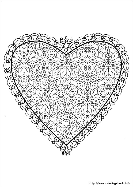 Valentine's Day coloring picture