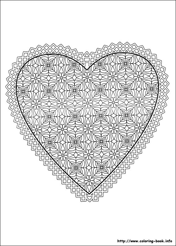 Valentine's Day coloring picture