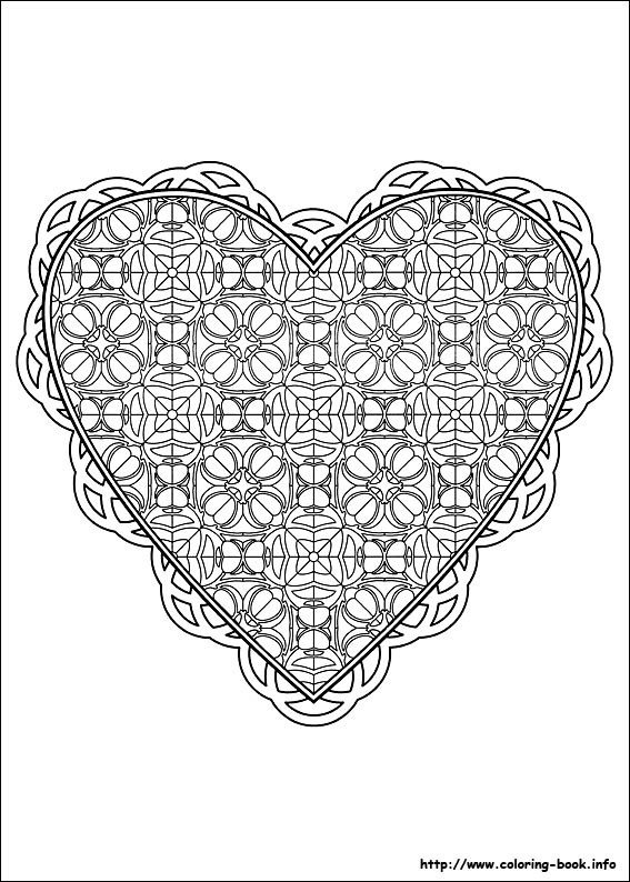 Valentine's Day coloring picture