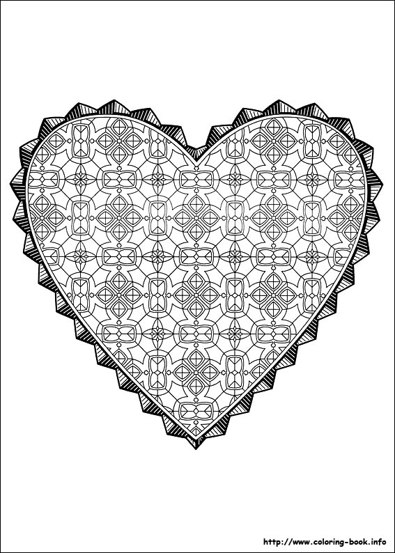 Valentine's Day coloring picture