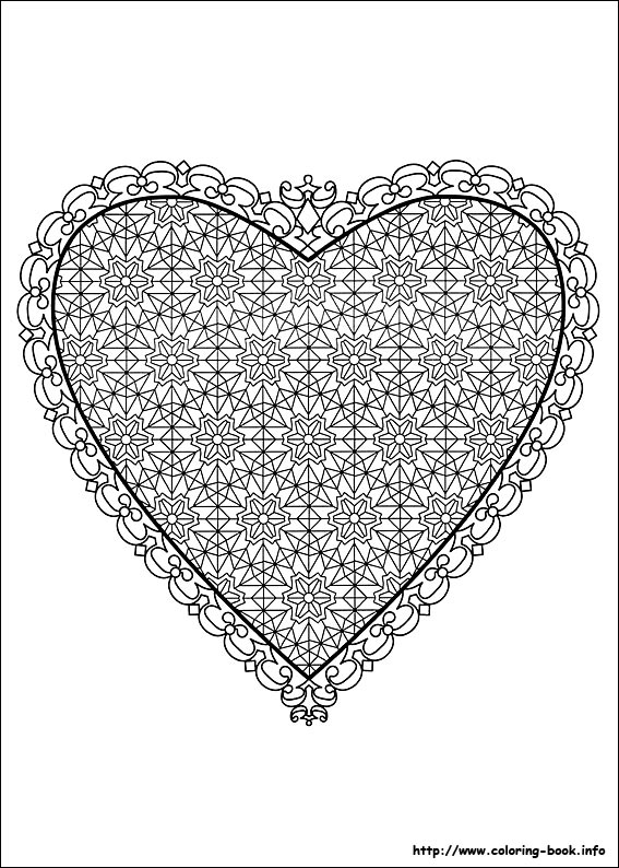 Valentine's Day coloring picture