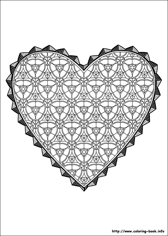 Valentine's Day coloring picture