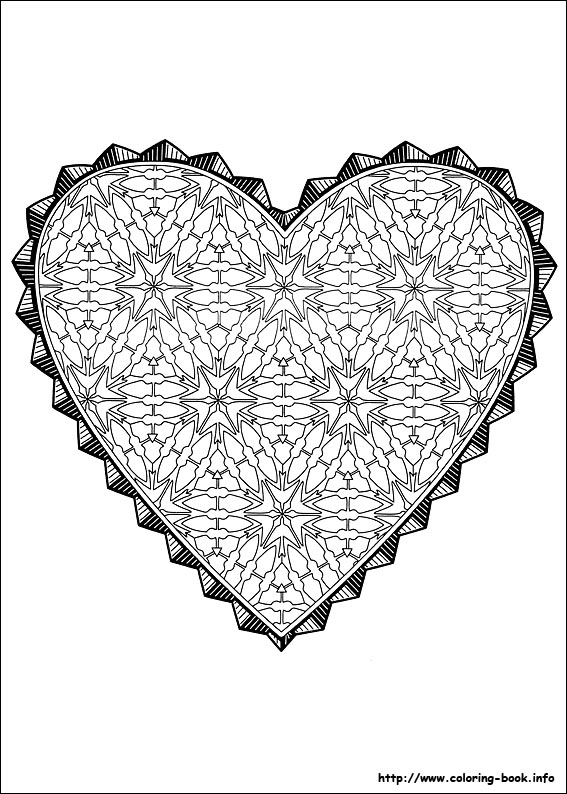 Valentine's Day coloring picture