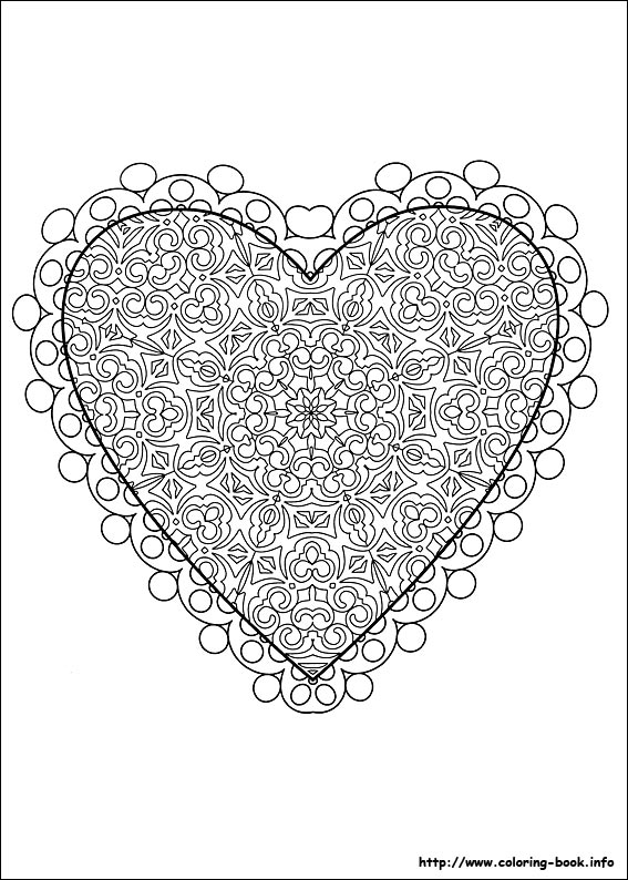 Valentine's Day coloring picture