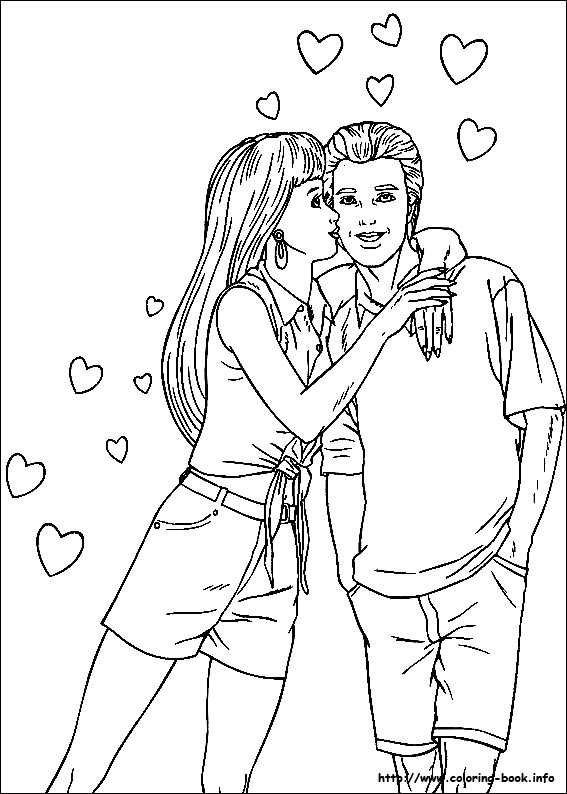 Valentine's Day coloring picture