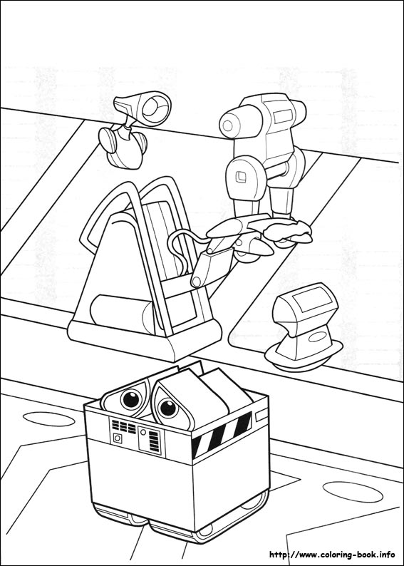 Wall-E coloring picture