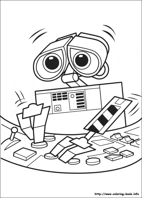 Wall-E coloring picture