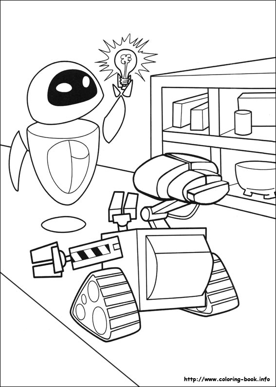 Wall-E coloring picture