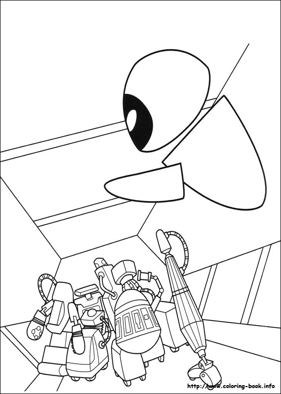 Wall-E coloring picture