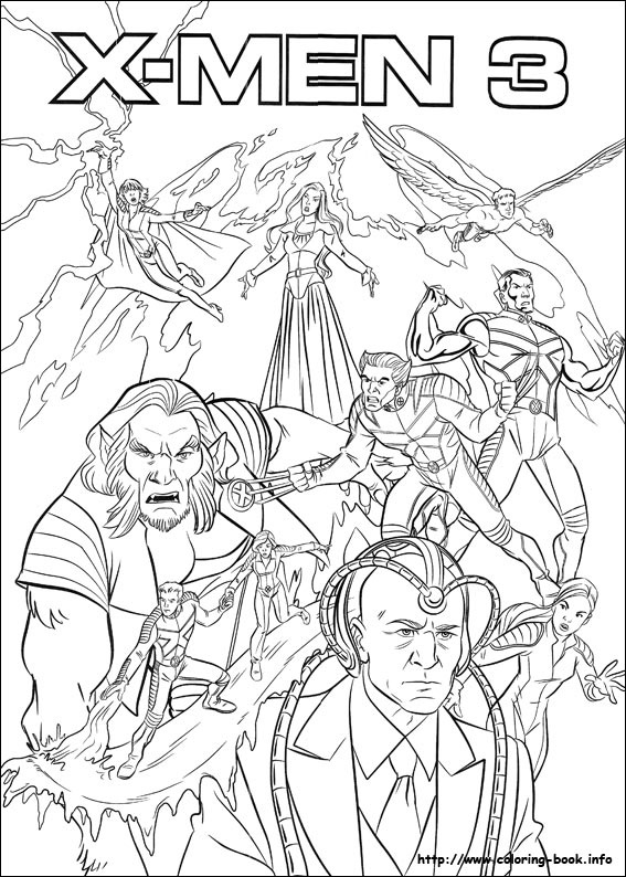 X-Men coloring picture