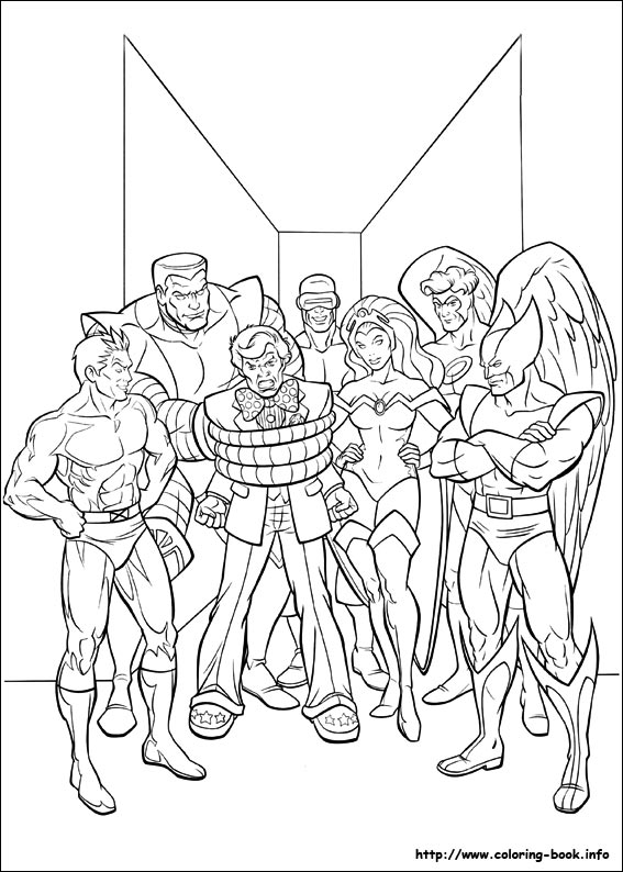 x men coloring book pages - photo #6