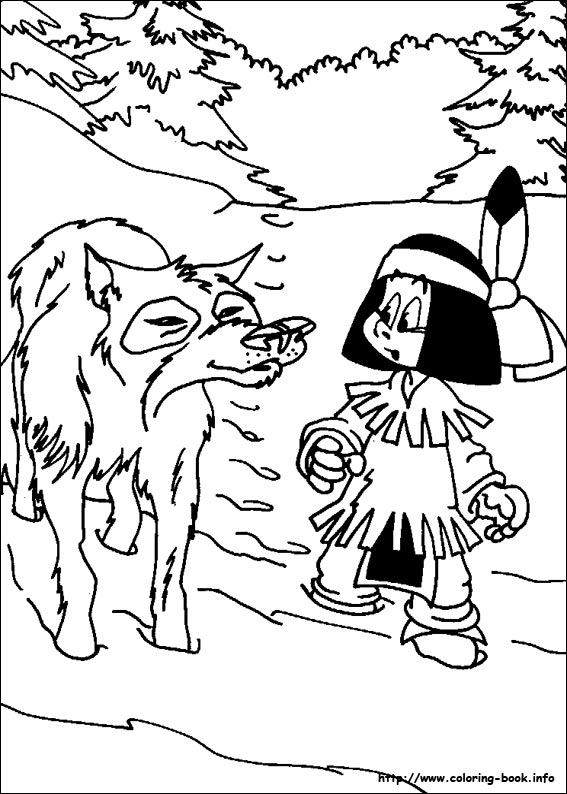 Yakari coloring picture