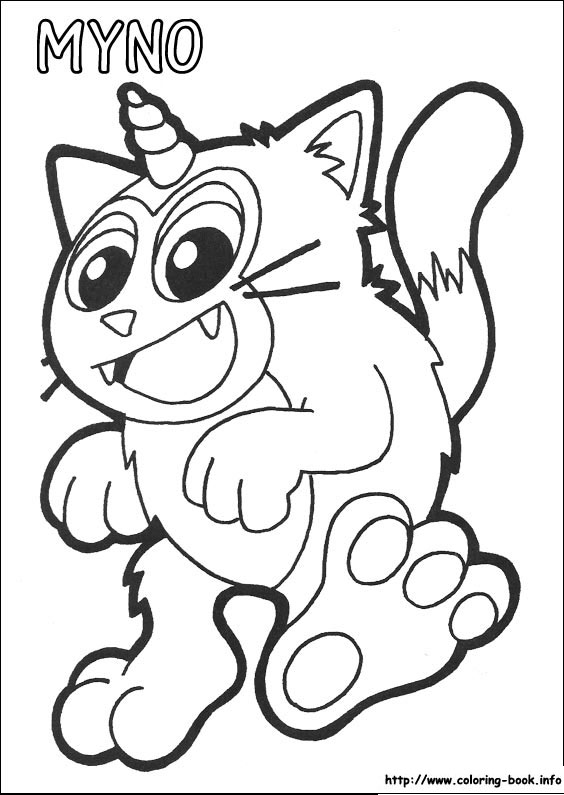 Yokomon coloring picture