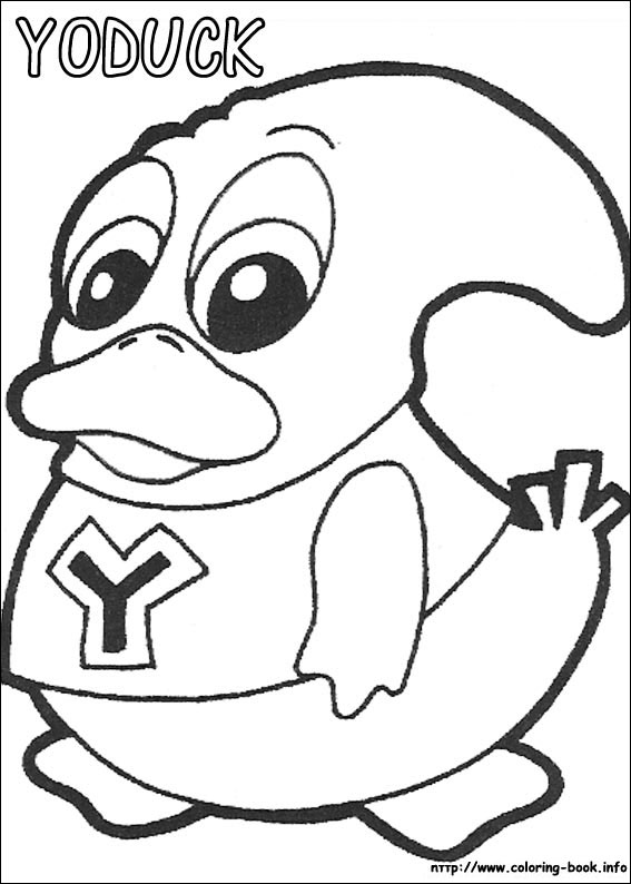 Yokomon coloring picture