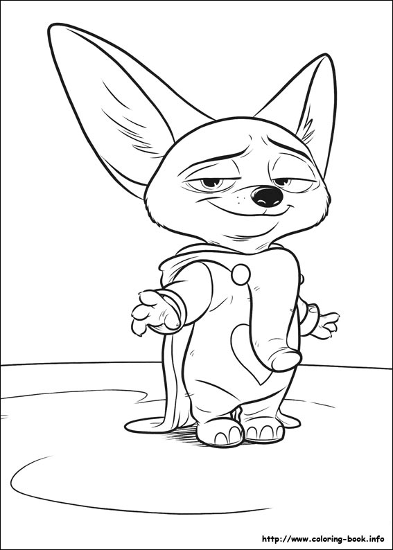 Zootopia coloring picture