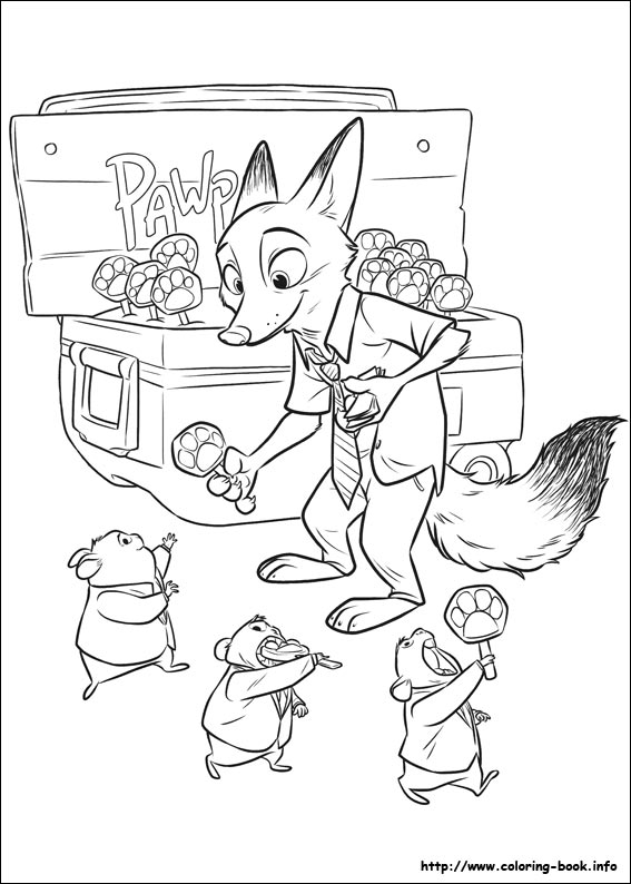 Zootopia coloring picture