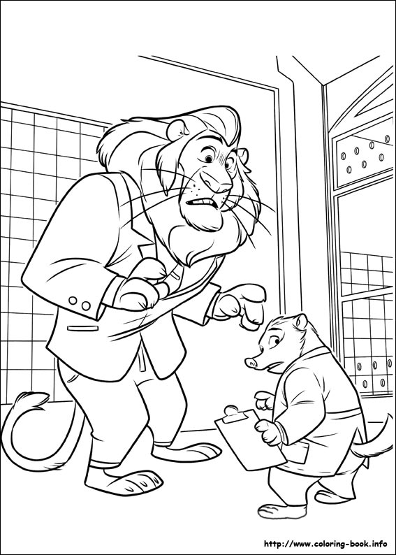 Zootopia coloring picture