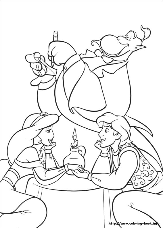 Aladdin coloring picture