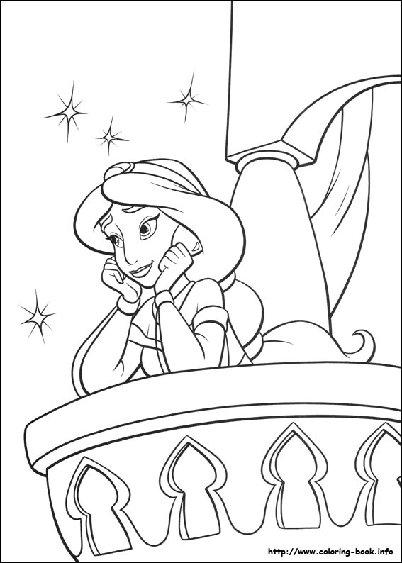 Aladdin coloring picture