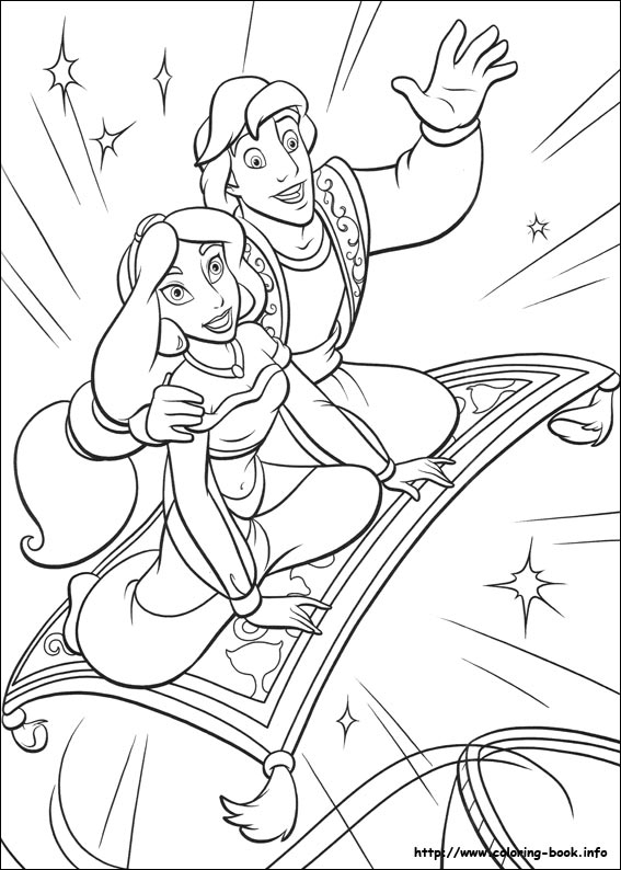 Aladdin coloring picture