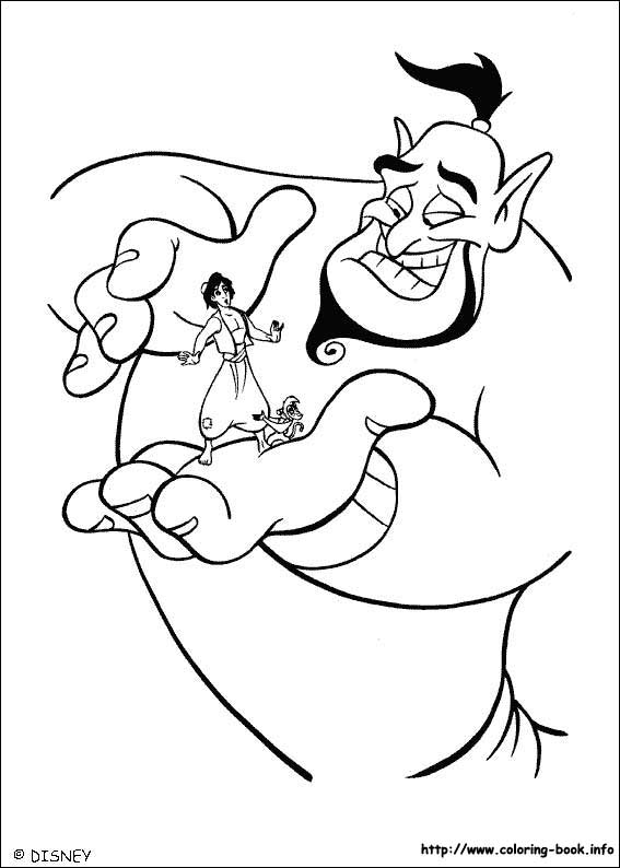 Aladdin coloring picture
