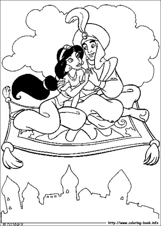 Aladdin coloring picture