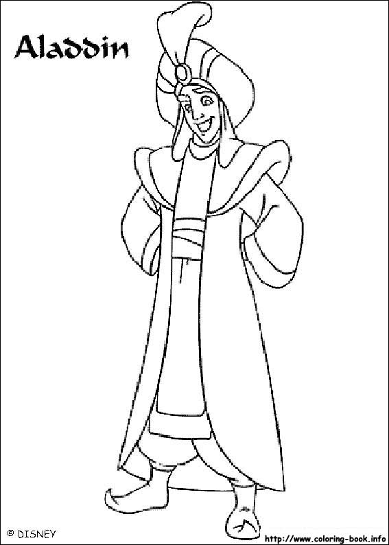 Aladdin coloring picture