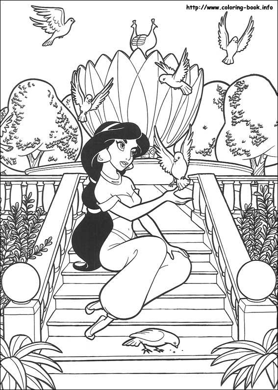 Aladdin coloring picture