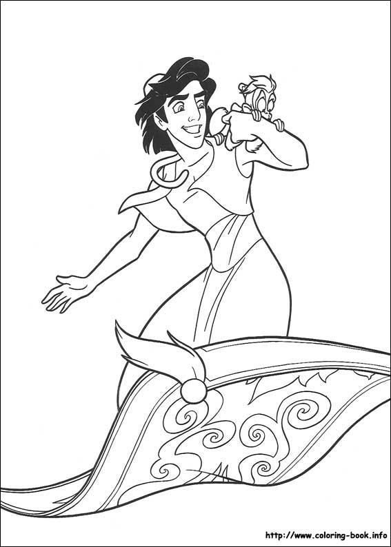 Aladdin coloring picture