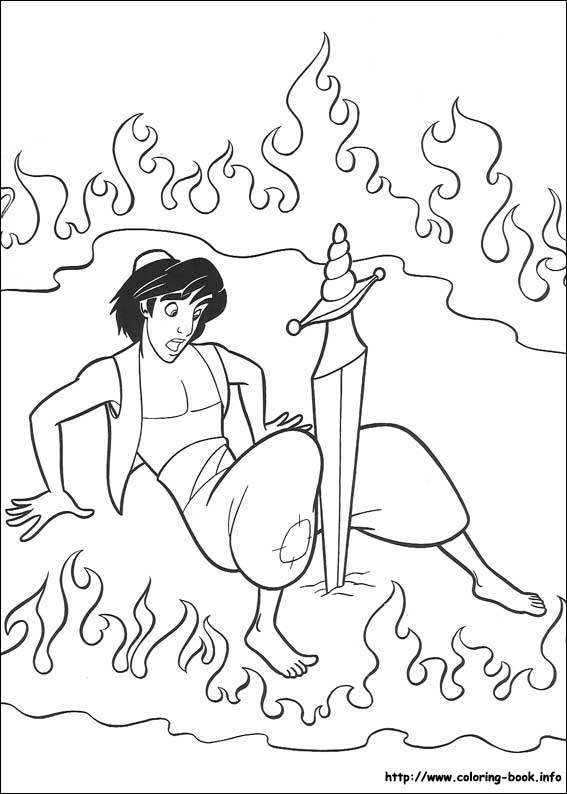 Aladdin coloring picture