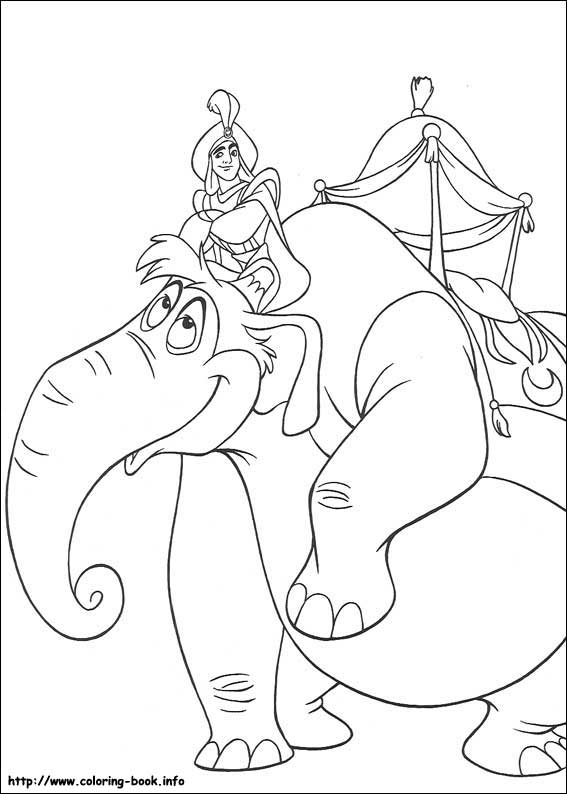 Aladdin coloring picture